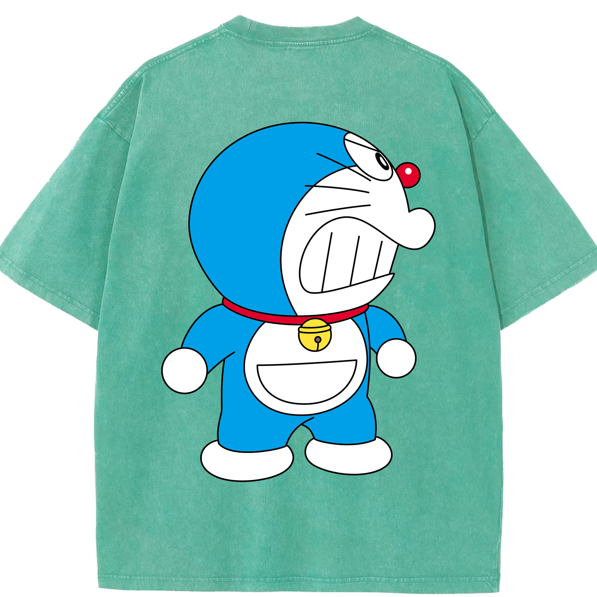 （画像用） ドラえもん Doraemon 綿100% ヴィンテージ風 半袖Tシャツ（背面プリント）